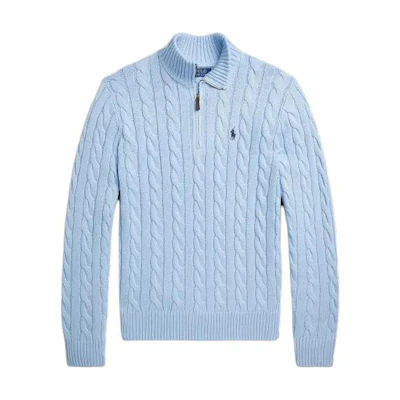 Polo Ralph Lauren Cable-Knit Sweater Solid Color Blue Long-Sleeve Pullover. MNPOSWE16821792