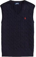 Polo Ralph Lauren Cable Knit Vest Navy Blue with Pony Logo. 710860352-005 Polo Ralph Lauren Cable Knit Vest Navy Blue with Pony Logo. 710860352-005
