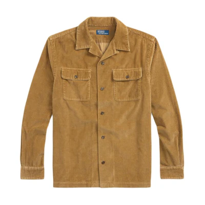 Polo Ralph Lauren Classic Brown Corduroy Button-Up Long Sleeve Shirt 710876980-009
