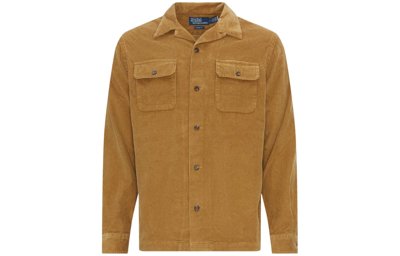 Polo Ralph Lauren Classic  Brown Corduroy Button-Up Long Sleeve Shirt 710876980-009 圖 2