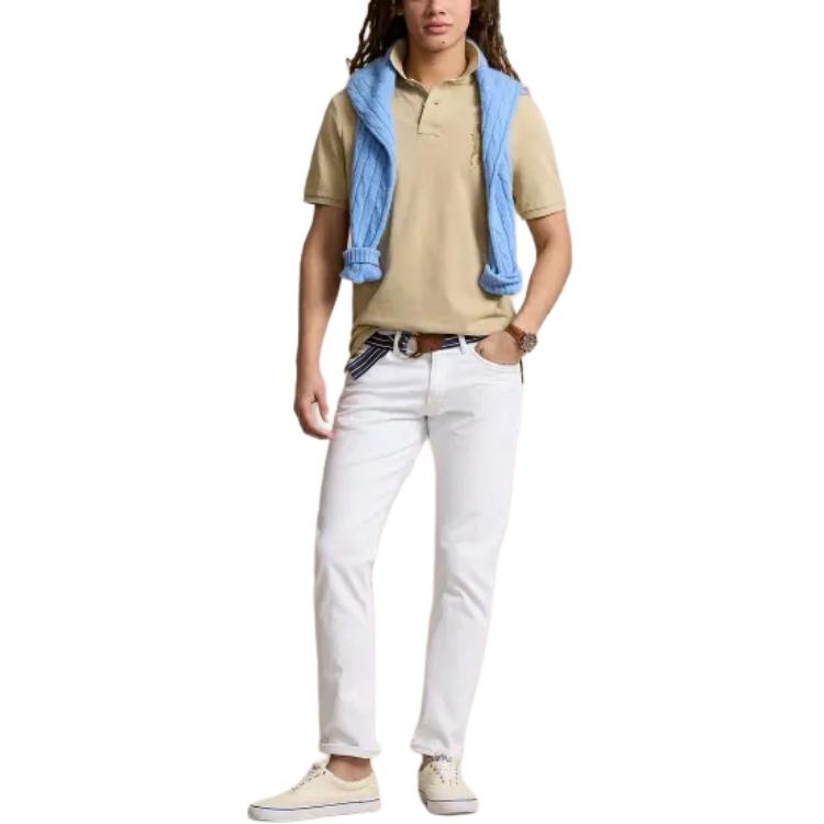 Lookbook Polo Ralph Lauren Classic Fit Big Pony Embroidered Logo Khaki  Polo Shirt MNPOKNI1N822-752