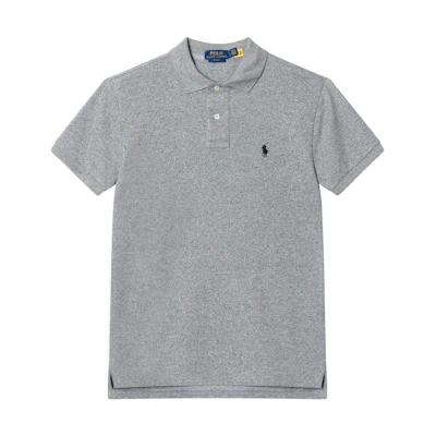Polo Ralph Lauren Classic Fit Cotton Logo Embroidered Polo Shirt Grey Mens 710548797-011