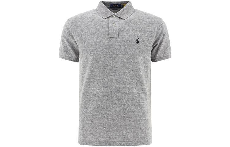 Order Polo Ralph Lauren 男裝經典版棉質刺繡短袖灰色POLO衫 548797-011