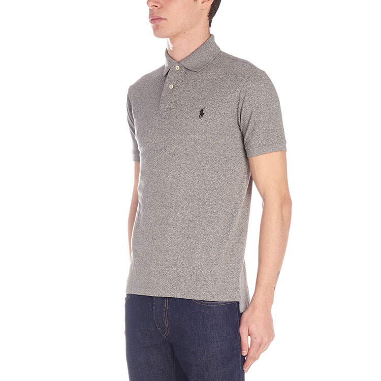 Polo Ralph Lauren Classic Fit Cotton Logo Embroidered Polo Shirt Grey Mens 710548797-011 圖 5