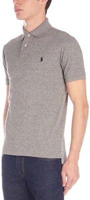 Polo Ralph Lauren Classic Fit Cotton Logo Embroidered Polo Shirt Grey Mens 710548797-011 Purchase Polo Ralph Lauren Classic Fit Cotton Logo Embroidered Polo Shirt Grey Mens 710548797-011