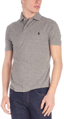 Polo Ralph Lauren 男裝經典版棉質刺繡短袖灰色POLO衫 548797-011 Details for Polo Ralph Lauren 男裝經典版棉質刺繡短袖灰色POLO衫 548797-011