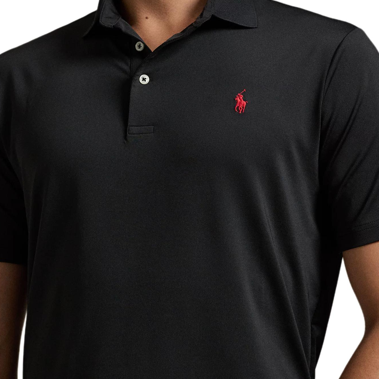 Details for Polo Ralph Lauren男款經典版刺繡Logo黑色短袖襯衫 710864868-003