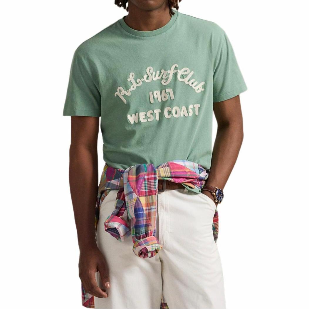 Lookbook ポロラルフローレン クラシックフィット 刺繍Tシャツ ヴィンテージミントグリーン. MNPOTSH1N822706