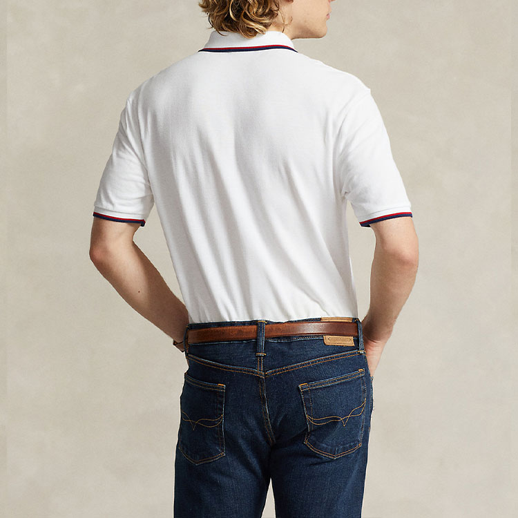 Purchase Polo Ralph Lauren 經典版條紋Logo短袖Polo衫 白色 710844275-002
