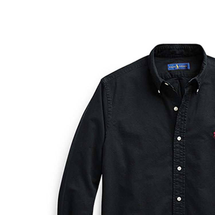Polo Ralph Lauren Classic Fit Oxford Black Long Sleeve Shirt with Logo Embroidery. MNPOWOV16820355-001 圖 8