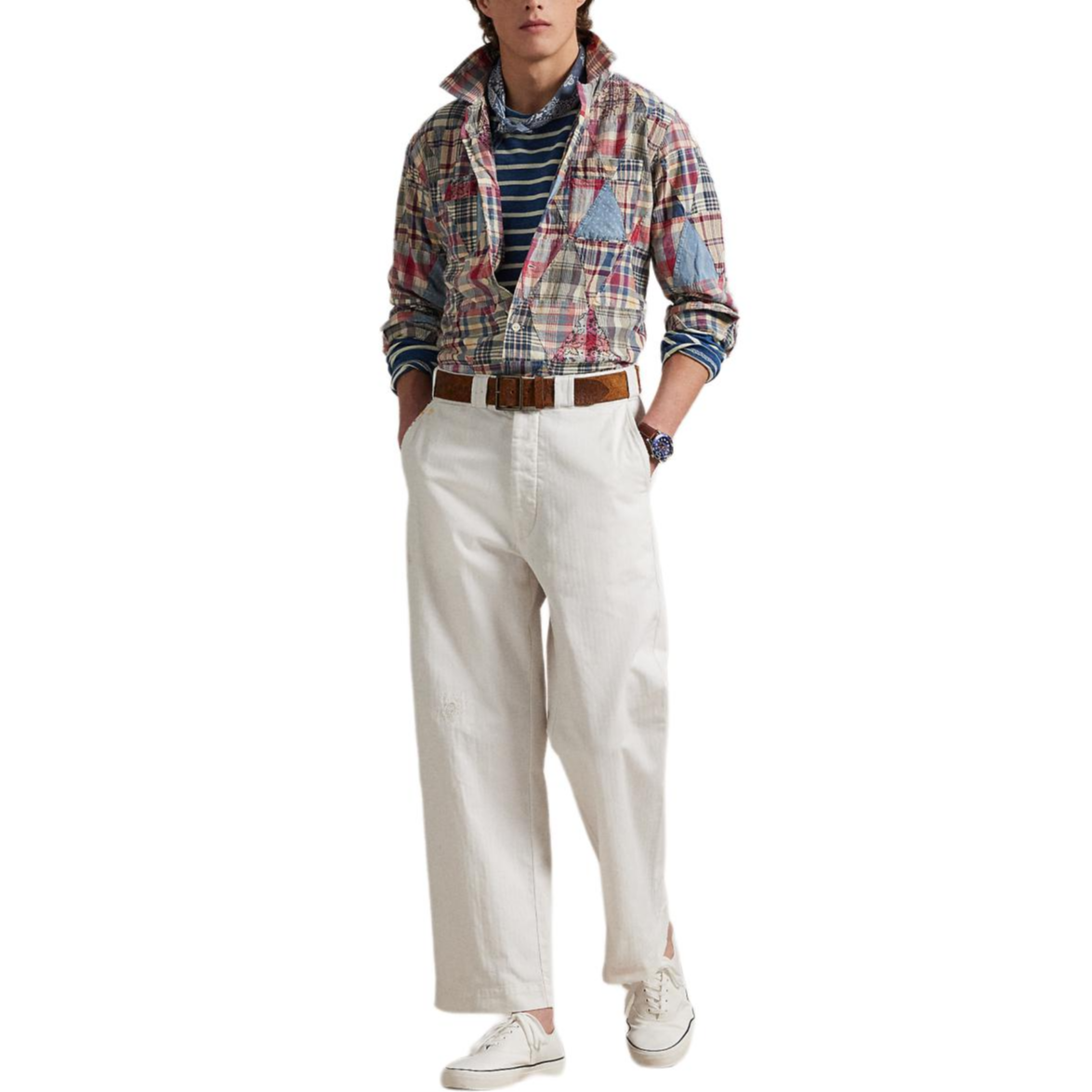 Lookbook Camisa Polo Ralph Lauren Classic Fit Patchwork de Algodón Hombre Multicolor. MNPOWOV16824161