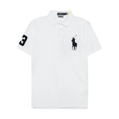 Polo Ralph Lauren Classic Fit Polo Shirt with Logo Embroidery White Shirt 710688969-003