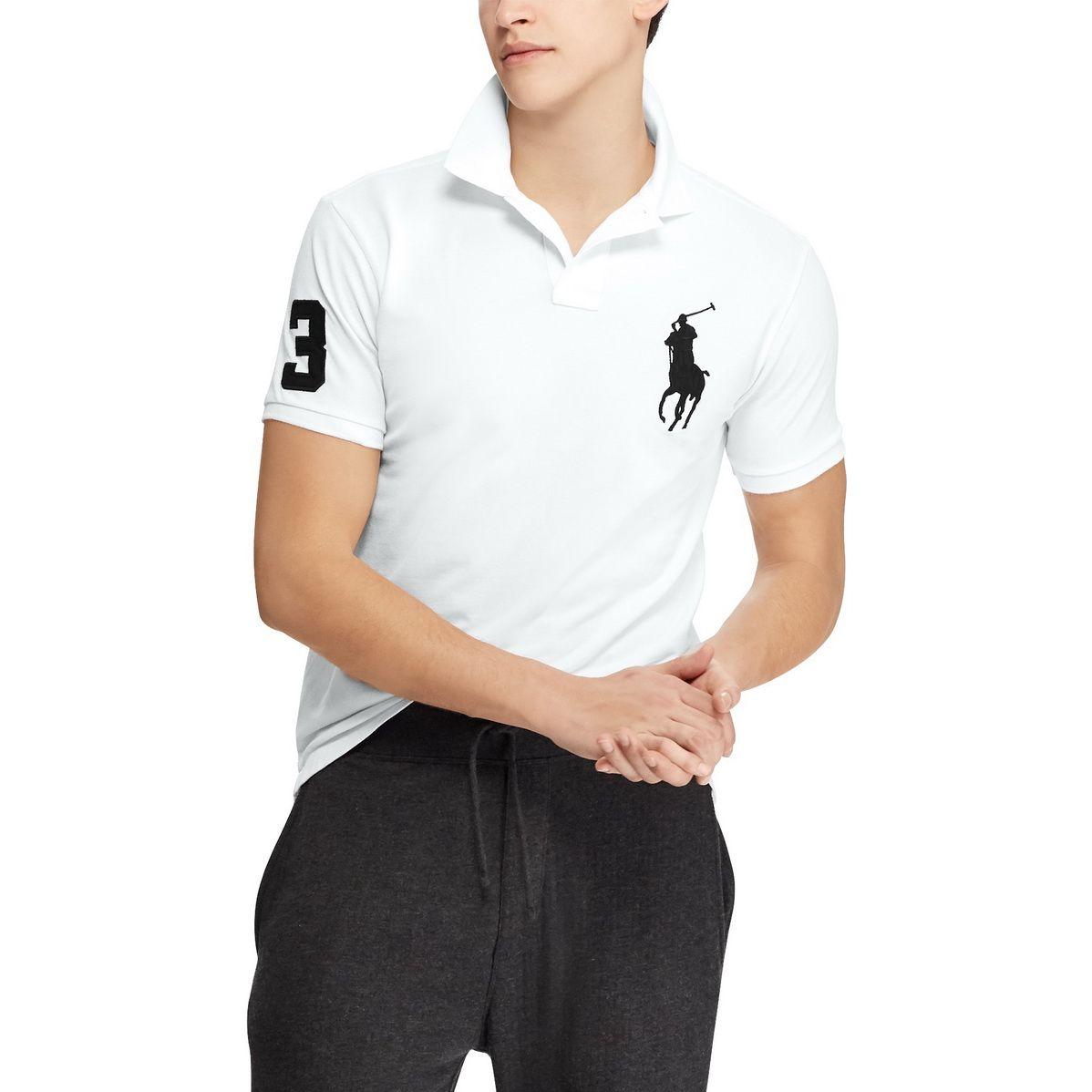 Shop Polo Ralph Lauren Classic Fit Polo Shirt with Logo Embroidery White  Shirt 710688969-003