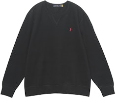 Polo Ralph Lauren Classic Logo Embroidered Crewneck Pullover Sweatshirt Black. 710766772-001 Polo Ralph Lauren Classic Logo Embroidered Crewneck Pullover Sweatshirt Black. 710766772-001