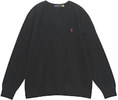 Order Polo Ralph Lauren Classic Logo Embroidered Crewneck Pullover Sweatshirt Black. 710766772-001