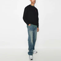 Purchase Polo Ralph Lauren Classic Logo Embroidered Crewneck Pullover Sweatshirt Black. 710766772-001