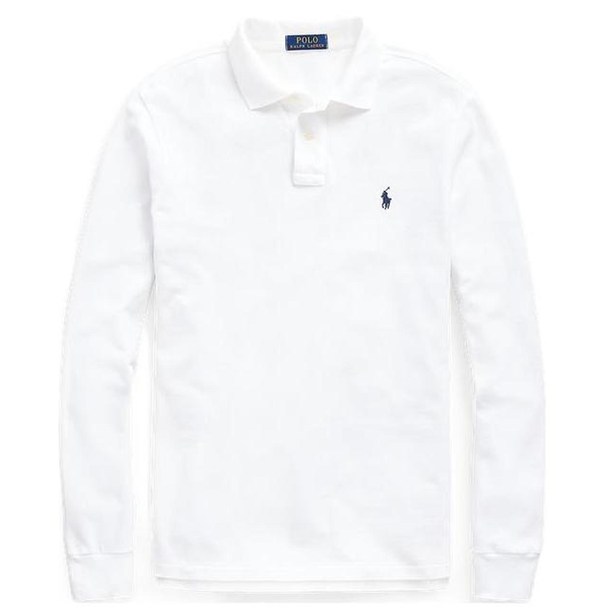 Polo Ralph Lauren Classic Long Sleeve Polo Shirt White Men’s MNPOKNI16820114-100