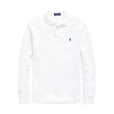 Polo Ralph Lauren Classic Long Sleeve Polo Shirt White Men’s MNPOKNI16820114-100
