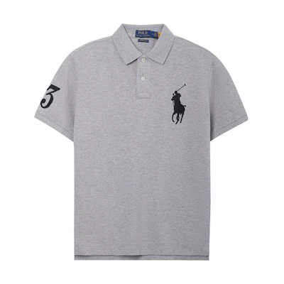 Polo Ralph Lauren Classic Slim Fit Short Sleeve Polo Shirt Grey. 710697457-005