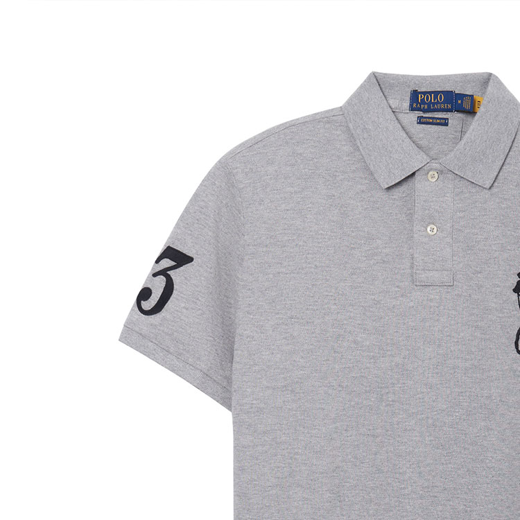 Shop Polo Ralph Lauren Classic Slim Fit Short Sleeve Polo Shirt  Grey. 710697457-005