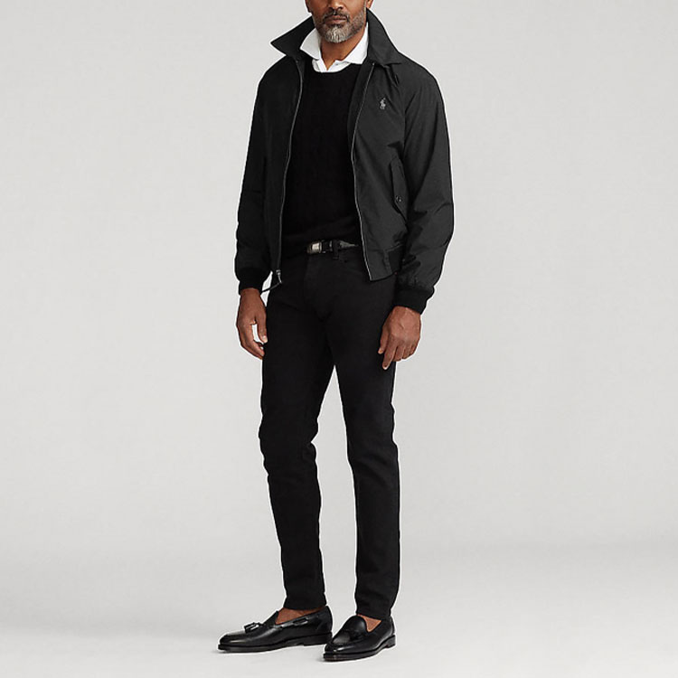 Lookbook Polo Ralph Lauren Jaket Hitam Lelaki Logo Sulaman Klasik. 710832229003