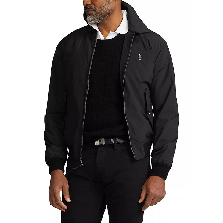 Purchase Polo Ralph Lauren Jaket Hitam Lelaki Logo Sulaman Klasik. 710832229003