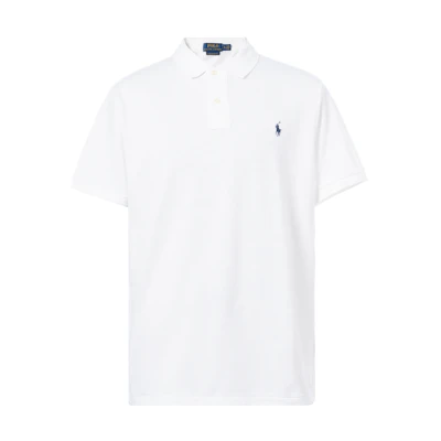 Polo Ralph Lauren Classic Solid Logo Embroidered Short Sleeve Polo Shirt White Men 710666998002