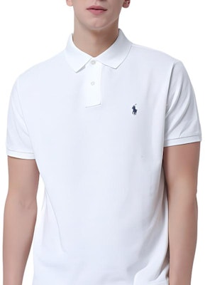 Polo Ralph Lauren Classic Solid Logo Embroidered Short Sleeve Polo Shirt White Men 710666998002 Purchase Polo Ralph Lauren Classic Solid Logo Embroidered Short Sleeve Polo Shirt White Men 710666998002