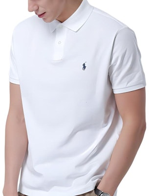 Polo Ralph Lauren Classic Solid Logo Embroidered Short Sleeve Polo Shirt White Men 710666998002 Sizing Polo Ralph Lauren Classic Solid Logo Embroidered Short Sleeve Polo Shirt White Men 710666998002
