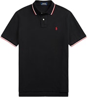 Polo Ralph Lauren Classic Striped Logo Print Black Short Sleeve Polo Shirt 710844275-001 Polo Ralph Lauren Classic Striped Logo Print Black Short Sleeve Polo Shirt 710844275-001