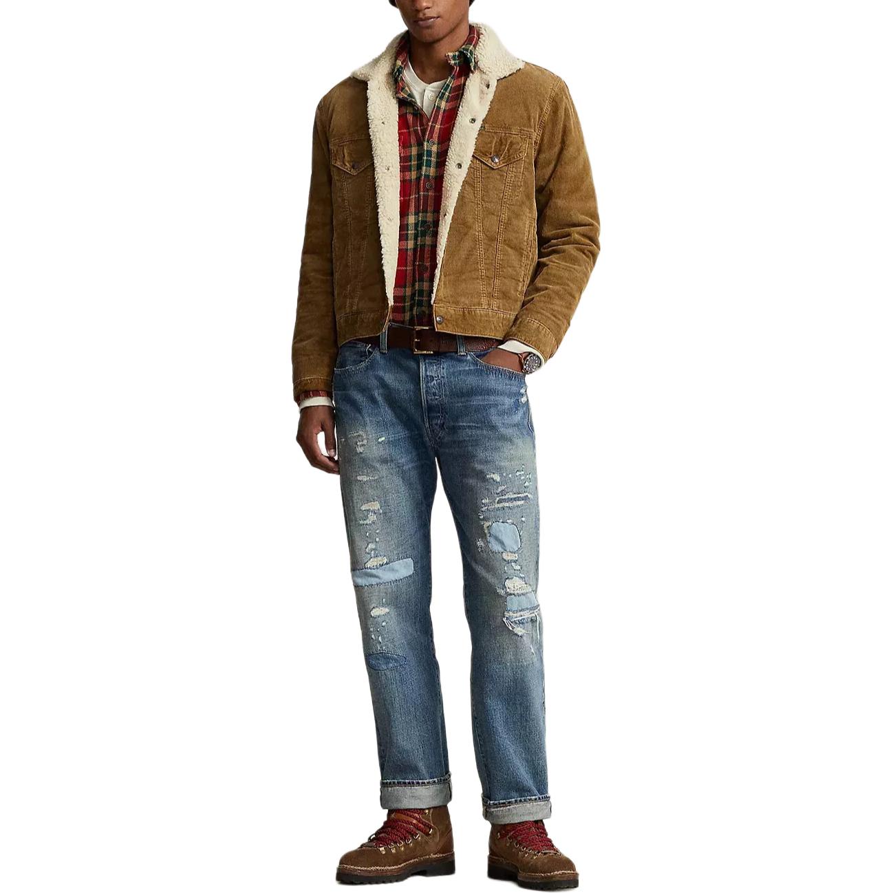 Polo Ralph Lauren Colorblock Chest Pocket Long Sleeve Jacket Brown (). 710927490-001