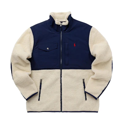 Polo Ralph Lauren Colorblock Zip-Up Jacket Navy Blue Long Sleeve Outerwear 710850412-016