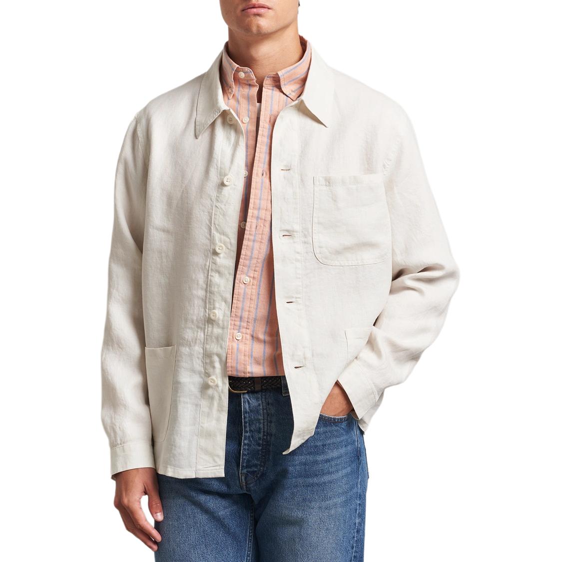 Lookbook Polo Ralph Lauren 米白色亞麻工裝長袖外套 710971946-003