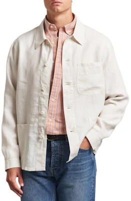 Polo Ralph Lauren 米白色亞麻工裝長袖外套 710971946-003 Lookbook Polo Ralph Lauren 米白色亞麻工裝長袖外套 710971946-003