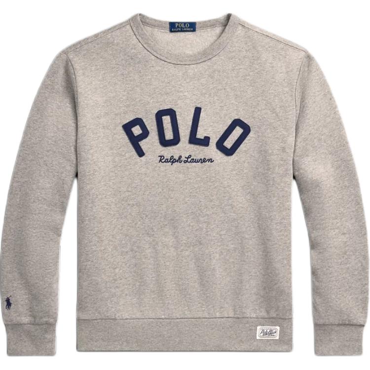 Polo Ralph Lauren Crewneck Logo Ribbed Sweatshirt in Vintage Heather Dark 710952041003 圖 2