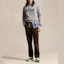 Lookbook Polo Ralph Lauren Crewneck Logo Sweatshirt Vintage Heather Gelap 710952041003