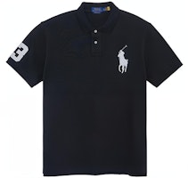 Polo Ralph Lauren Custom Slim Fit Black Short Sleeve Polo Shirt with Embroidery. 710688969-001 Polo Ralph Lauren Custom Slim Fit Black Short Sleeve Polo Shirt with Embroidery. 710688969-001