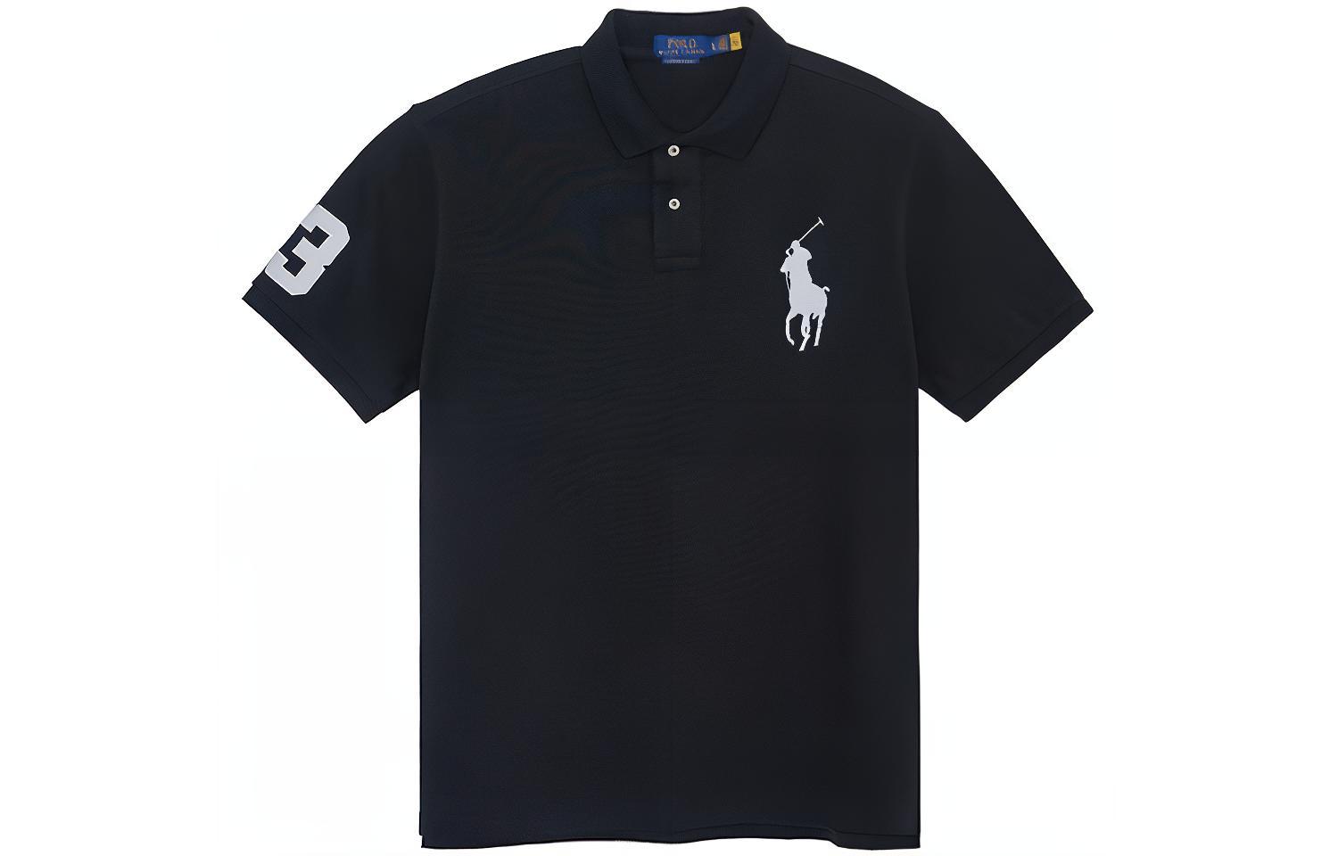 Order Polo Ralph Lauren 刺繡黑色短袖修身版型 Polo 襯衫 710688969-001