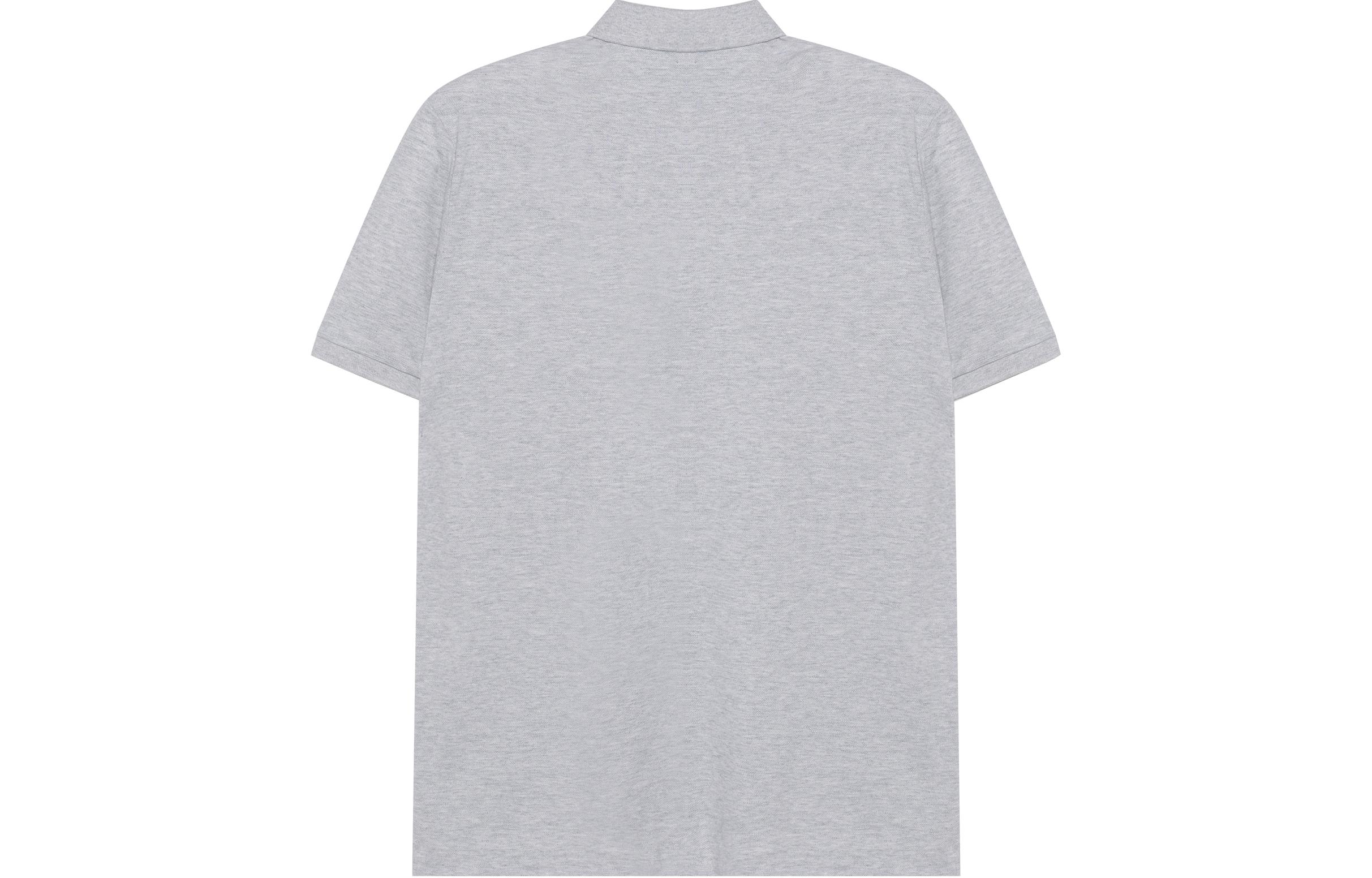 Lookbook Polo Ralph Lauren男士灰色定制修身刺绣标志短袖POLO衫 710795080-005