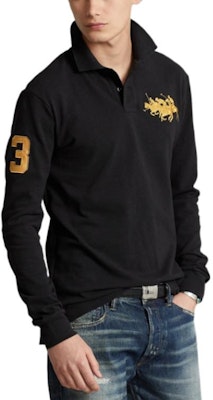 Polo Ralph Lauren 男款修身刺繡長袖POLO衫 MNPOKNI16822470-001 Shop Polo Ralph Lauren 男款修身刺繡長袖POLO衫 MNPOKNI16822470-001