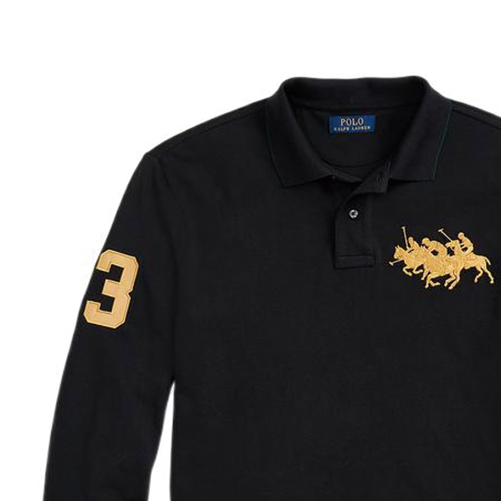 Sizing Polo Ralph Lauren 男款修身刺繡長袖POLO衫 MNPOKNI16822470-001