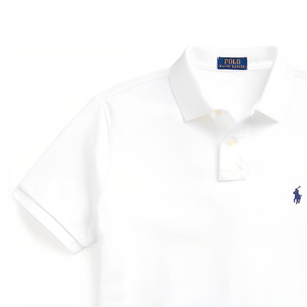 Polo Ralph Lauren Custom Slim Fit Mesh Polo Shirt White for Men. MNPOKNI1N820078-100 圖 6