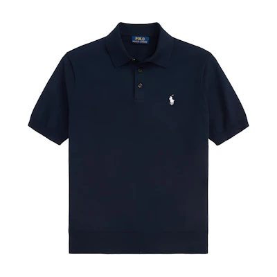 Polo Ralph Lauren Custom Slim Fit Solid Logo Polo Shirt Men SS24 Navy Blue MNPOSWE1N820039-400