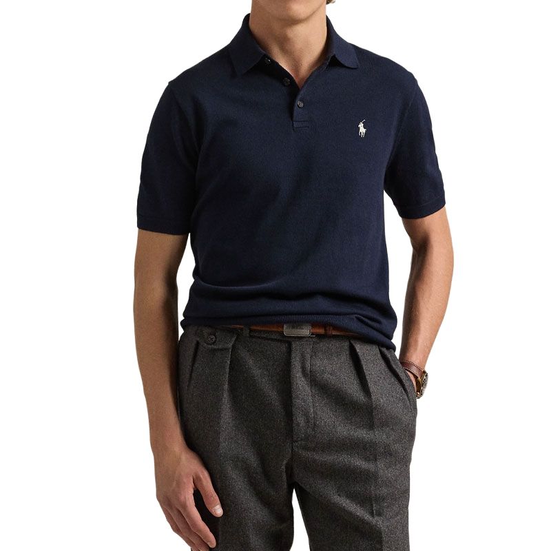 Polo Ralph Lauren Custom Slim Fit Solid Logo Polo Shirt Men SS24 Navy Blue MNPOSWE1N820039-400 圖 3