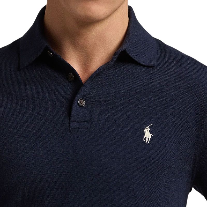 Polo Ralph Lauren Custom Slim Fit Solid Logo Polo Shirt Men SS24 Navy Blue MNPOSWE1N820039-400 圖 5