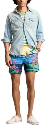 Polo Ralph Lauren Distressed Denim Western Shirt Light Blue Long Sleeve Shirt MNPOWOV16823-454 Lookbook Polo Ralph Lauren Distressed Denim Western Shirt Light Blue Long Sleeve Shirt MNPOWOV16823-454