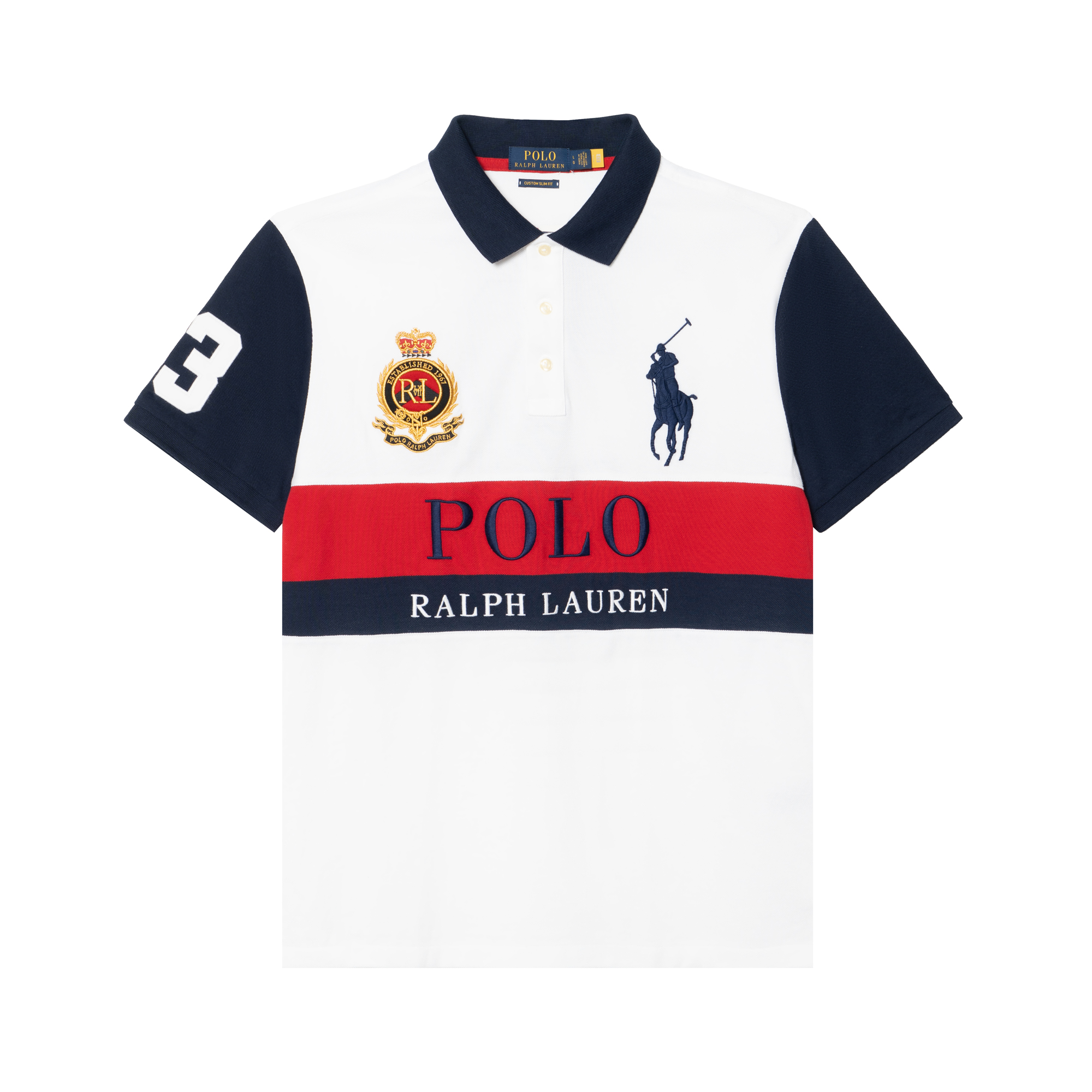 Polo Ralph Lauren Embroidered Cotton Polo Shirt for Men Multicolor. 710790853-003