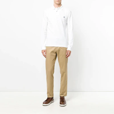 Polo Ralph Lauren Embroidered Logo Long Sleeve Polo Shirt White - Classic Style 710681126-001 Lookbook Polo Ralph Lauren Embroidered Logo Long Sleeve Polo Shirt White - Classic Style 710681126-001