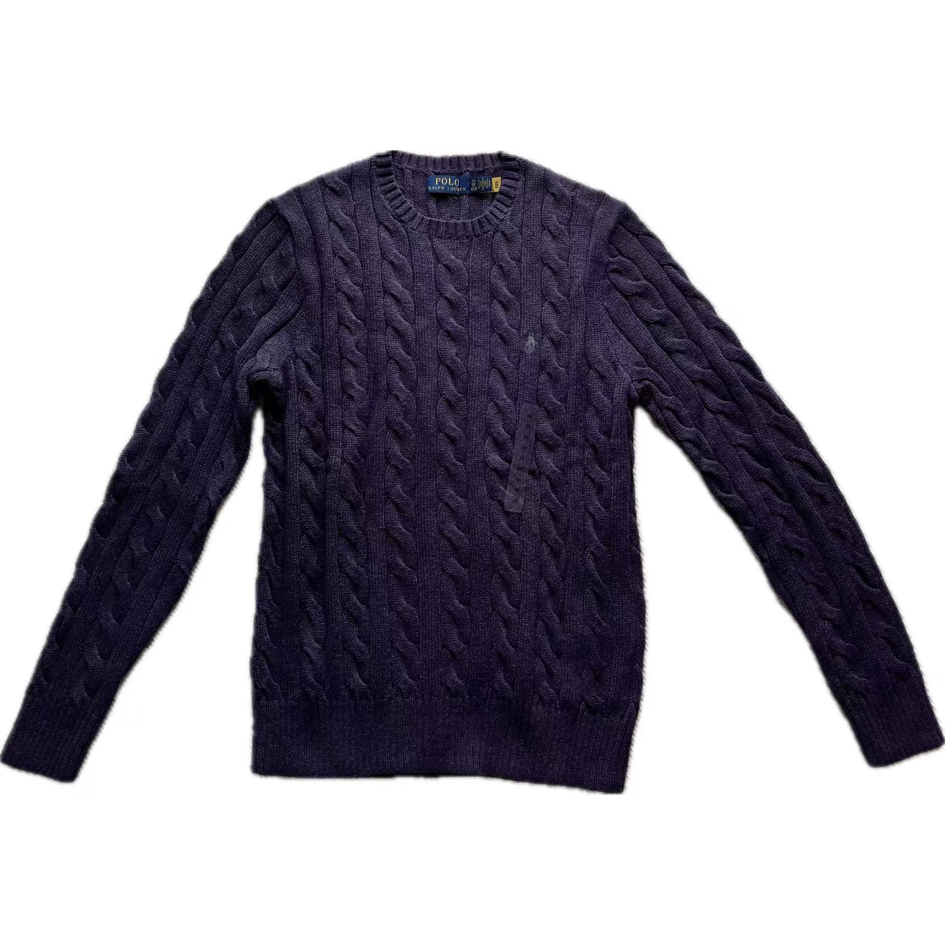 Polo Ralph Lauren Embroidered Logo Purple Knit Pullover Sweater Men’s Long Sleeve MNPOSWE16821738-500 圖 2
