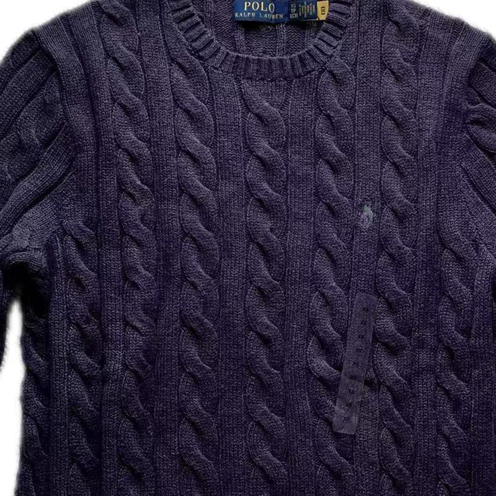 Polo Ralph Lauren Embroidered Logo Purple Knit Pullover Sweater Men’s Long Sleeve MNPOSWE16821738-500 圖 4